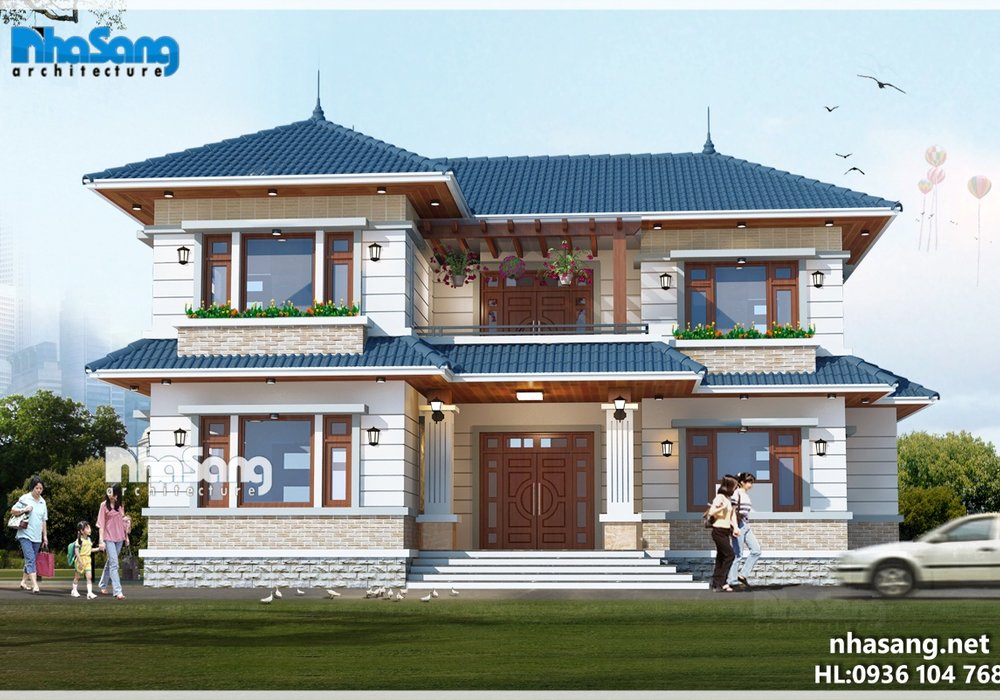 10 Mẫu nhà 2 tầng mái ngói được ưa chuộng nhất
