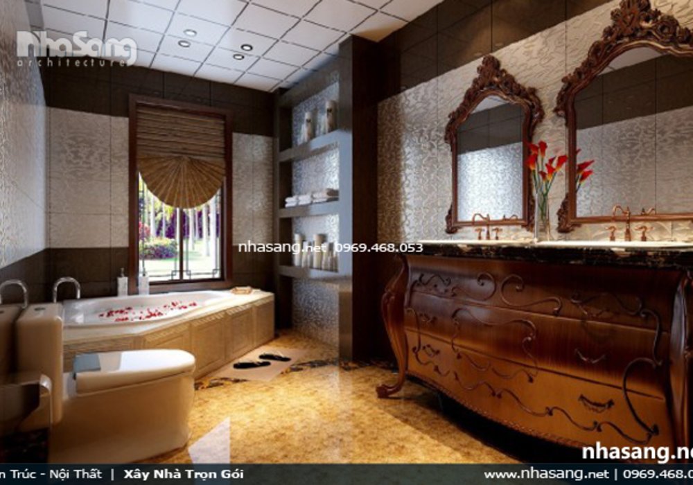 Thiết kế nội thất chung cư tân cổ điển - Nội thất đồ gỗ cao cấp NT16606