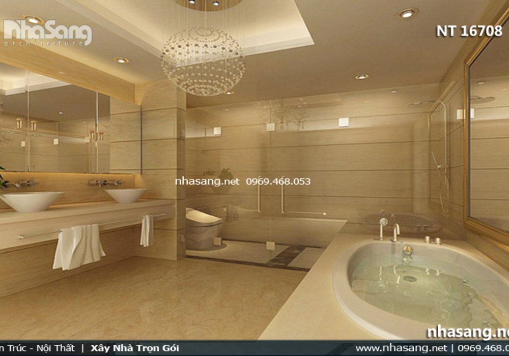 Nội thất tân cổ điển Châu Âu cho biệt thự liền kề 98.7m2 NT16708