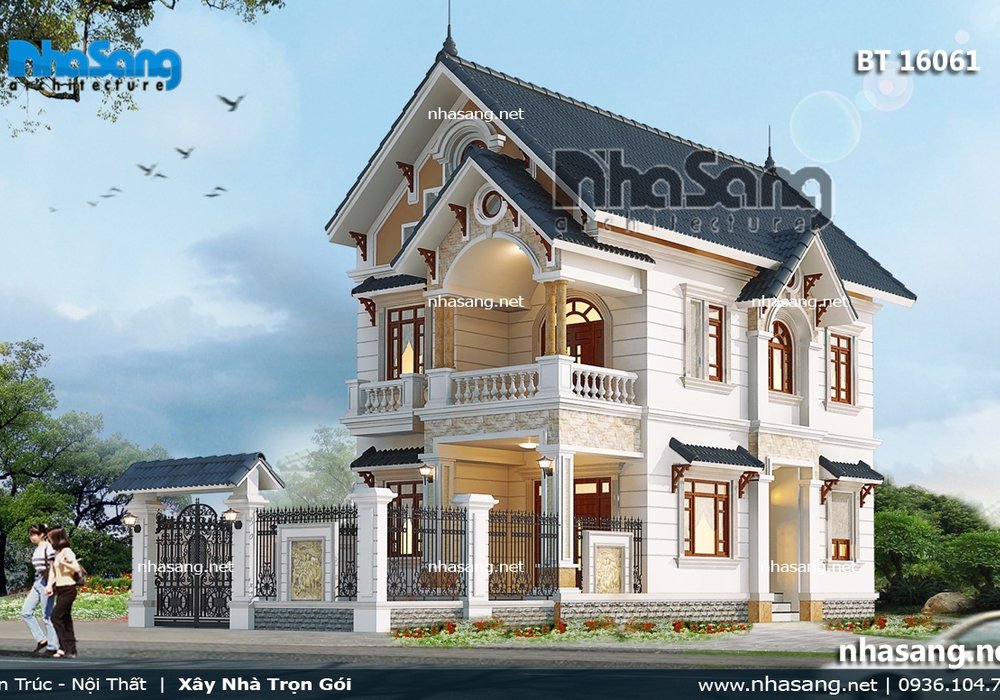 10 Mẫu nhà 2 tầng mái ngói được ưa chuộng nhất