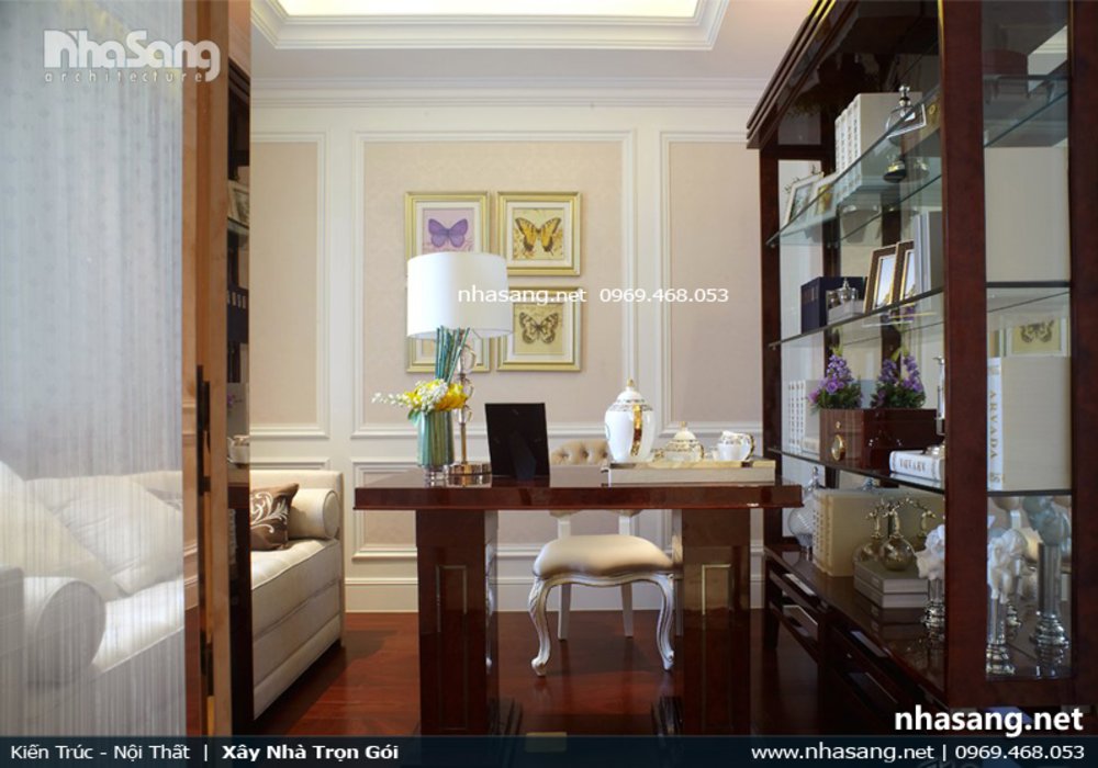 Thiết kế nội thất chung cư cao cấp 116m2 phong cách Tân cổ điển Châu Âu NT16605