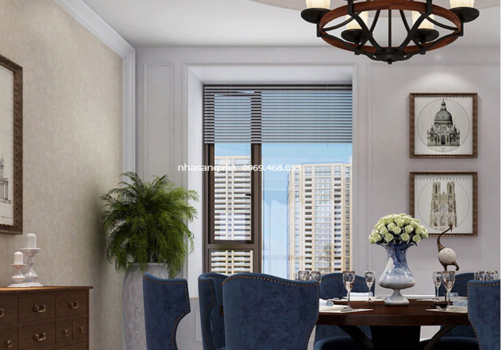 Thiết kế nội thất chung cư cao cấp tân cổ điển NT16607