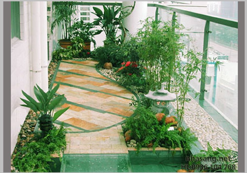 Mẫu tiểu cảnh ban công đẹp TCBC100