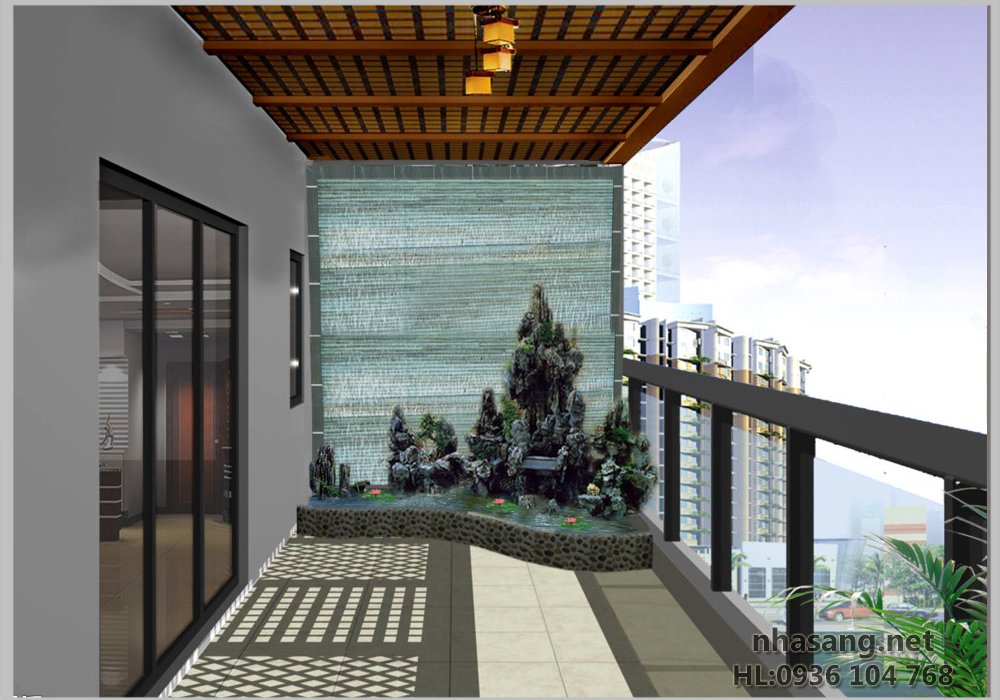 Mẫu tiểu cảnh ban công đẹp TCBC100