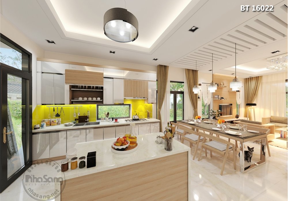 Thiết kế nội thất biệt thự hiện đại BT16022