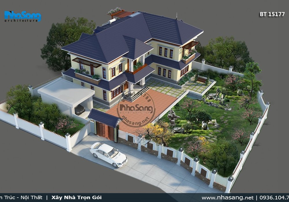 12 Mẫu biệt thự vườn 2 tầng đẹp nhất ưa chuộng nhất