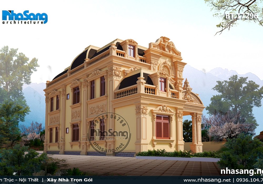 Biệt thự cổ điển kiểu Pháp trên đất 870m2 BT17296