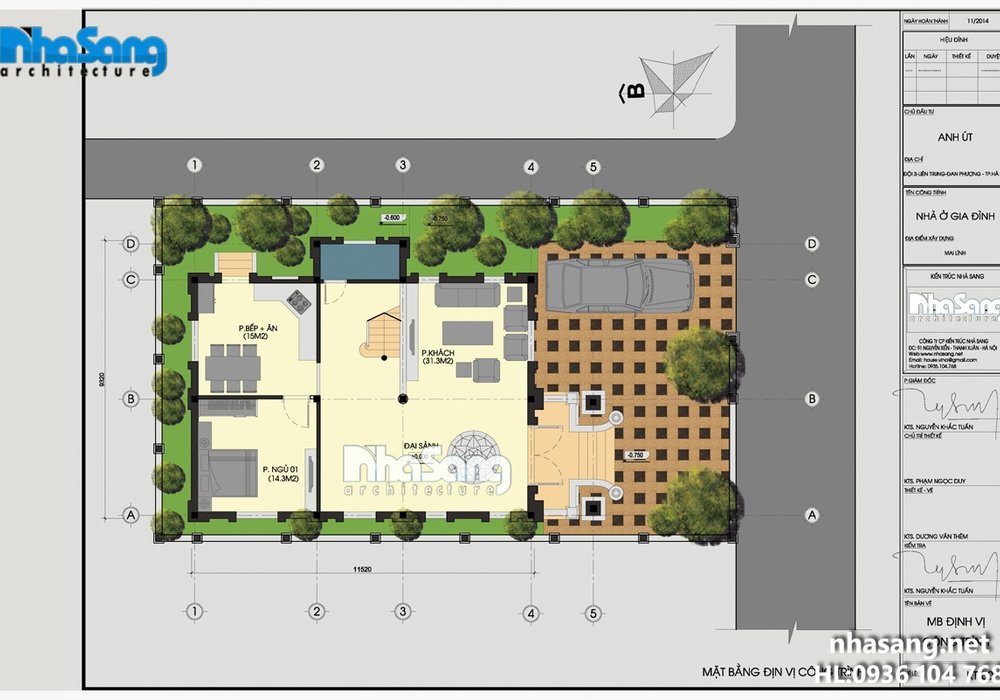 Biệt thự 3 tầng đẹp kiểu Pháp mặt tiền 8m tân cổ điển BT16006