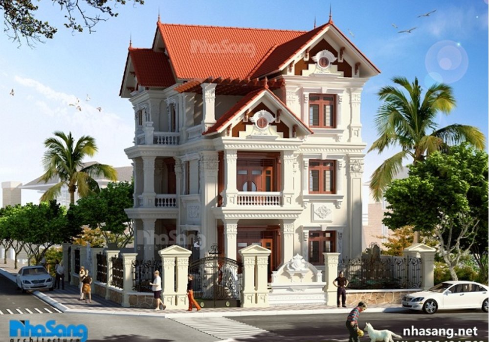 Biệt thự Pháp 3 tầng 2 mặt tiền BT15179