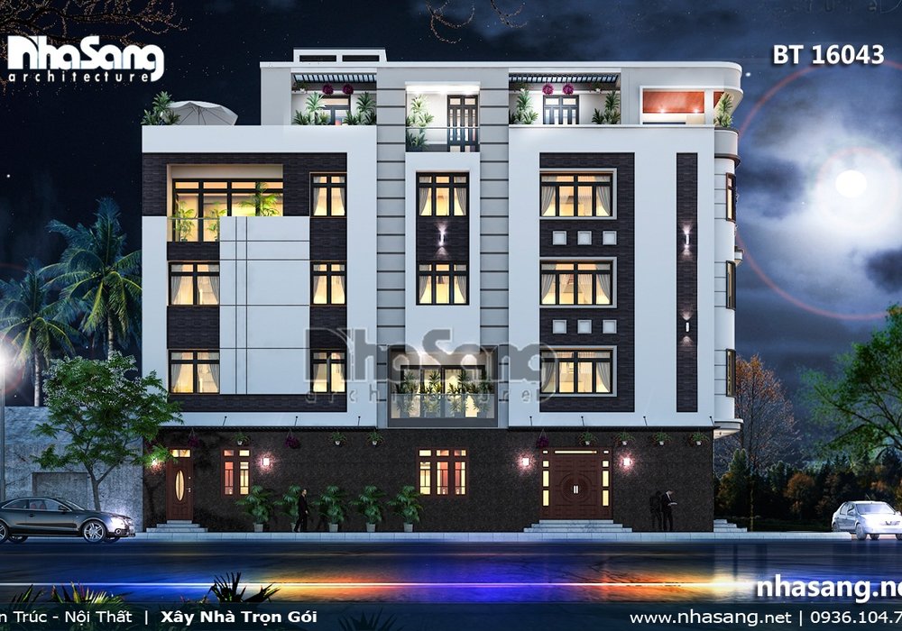 Nhà phố đẹp độc đáo 5 tầng 2 mặt tiền BT16043