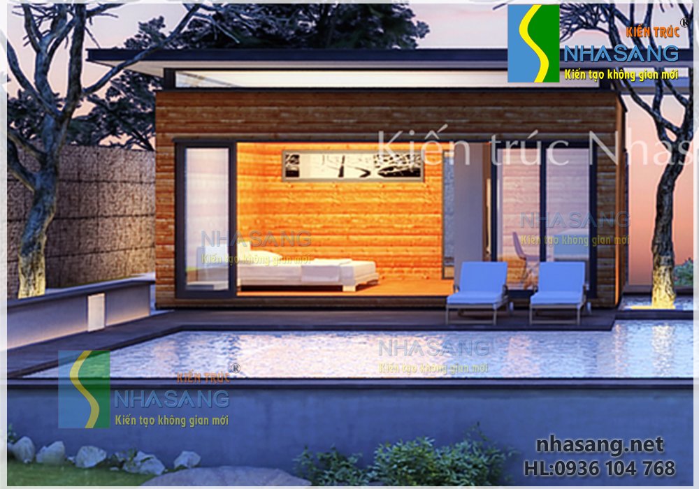 Mẫu thiết kế biệt thự cuối tuần theo phong cách hiện đại BT503