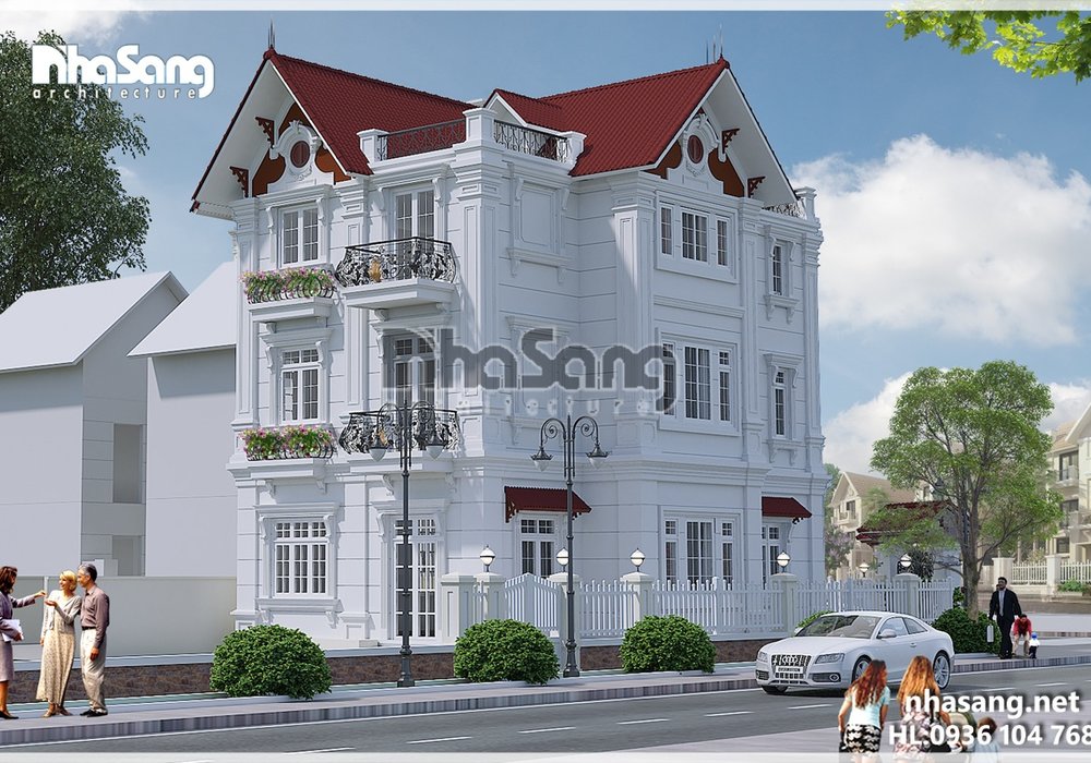 Biệt thự kiểu Pháp mặt tiền 7m BT16034