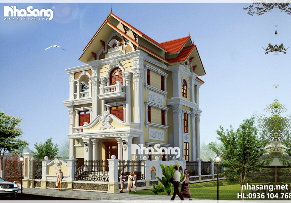 Biệt thự đẹp BT16001 - điểm nhấn kiến trúc tân cổ điển Pháp