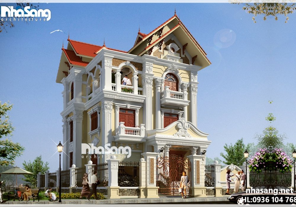 Biệt thự đẹp BT16001 - điểm nhấn kiến trúc tân cổ điển Pháp