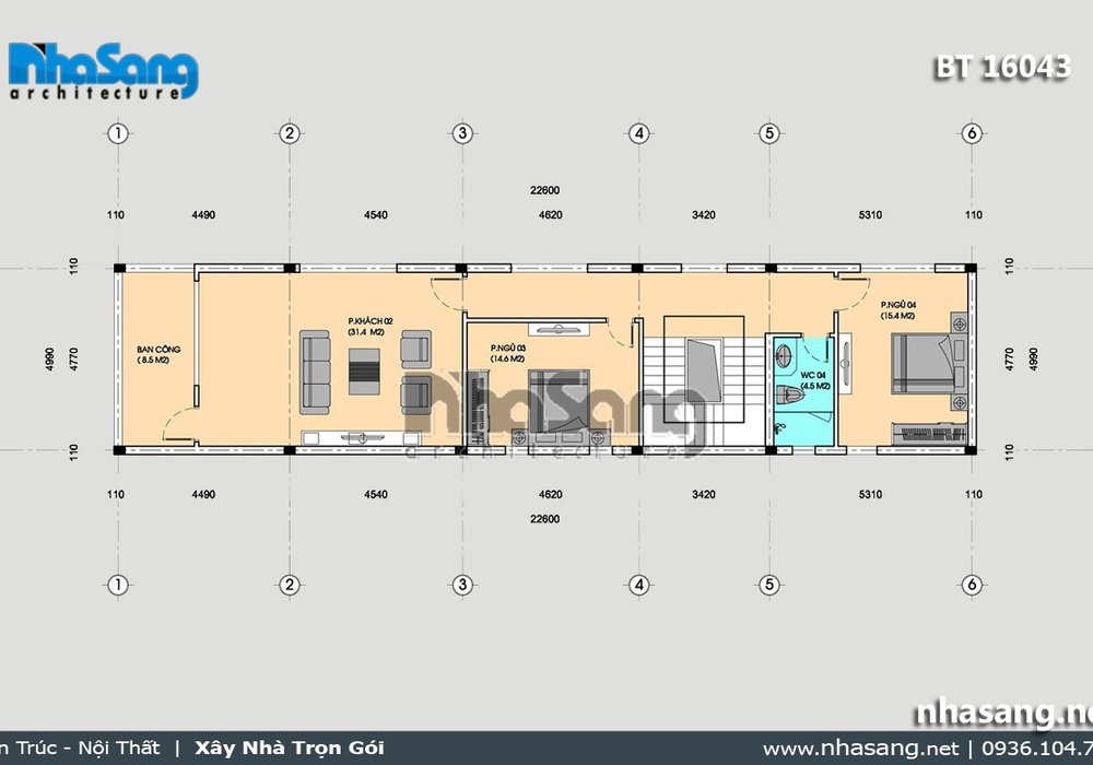 Nhà phố đẹp độc đáo 5 tầng 2 mặt tiền BT16043