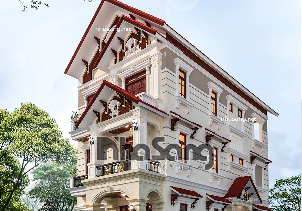 Biệt thự kiểu Pháp 3 tầng mặt tiền 7.6m BT16045