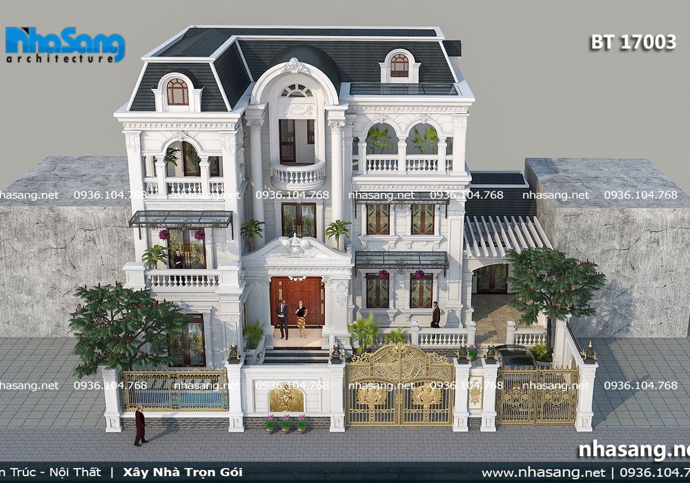 Biệt thự tân cổ điển bề thế đẳng cấp BT17003