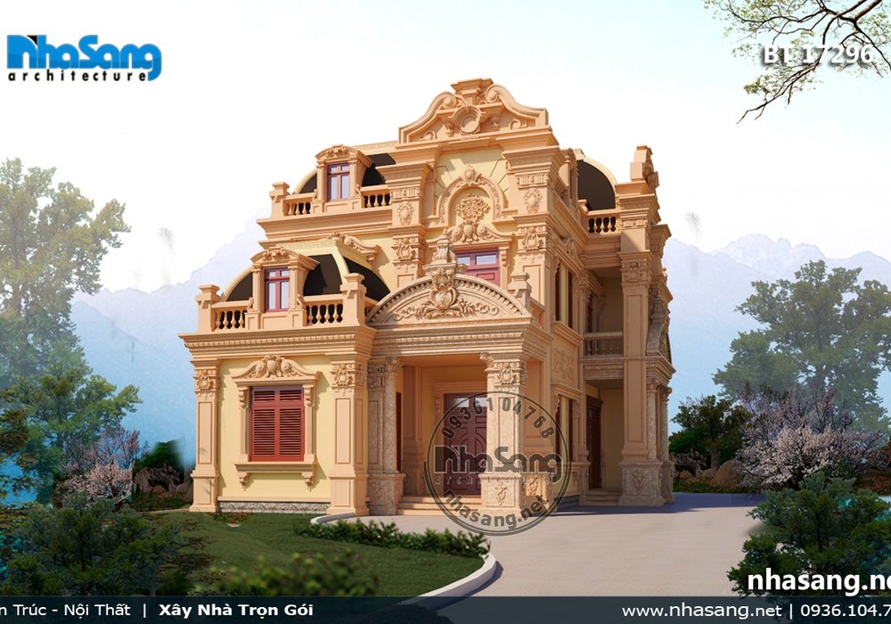 Biệt thự cổ điển kiểu Pháp trên đất 870m2 BT17296