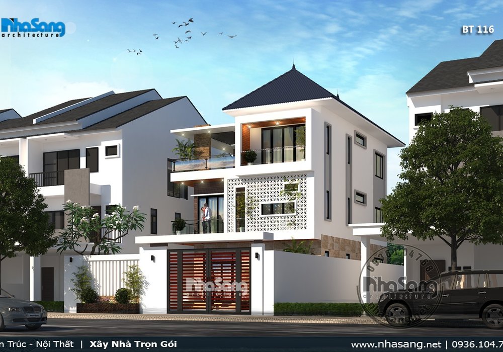 Biệt thự hiện đại 5 phòng ngủ đẹp như tiên tại Yên Bái BT116