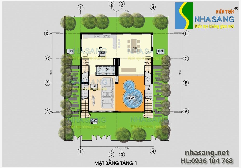 Biệt thự Tây Hồ hiện đại BT14065