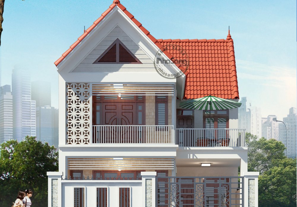 Biệt thự vườn mái thái hiện đại 2 tầng 8.5m mặt tiền BT131