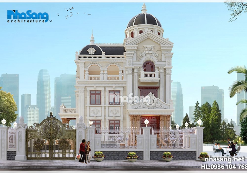 Biệt thự lâu đài 4 tầng mặt tiền 12m BT16033