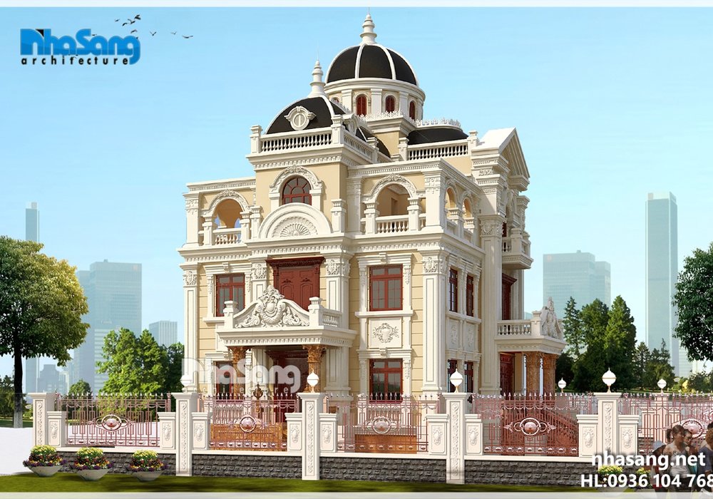 Biệt thự Pháp lâu đài 4 tầng BT15033