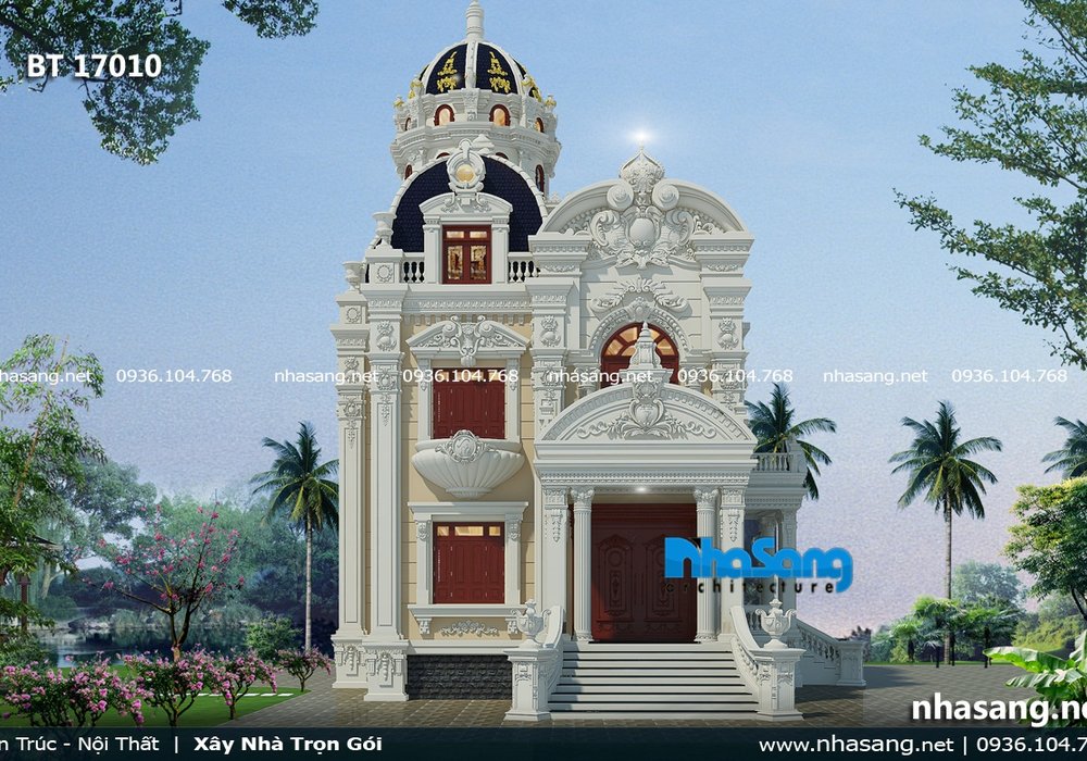 Mẫu lâu đài cổ điển trên đất 3000m2 BT17010