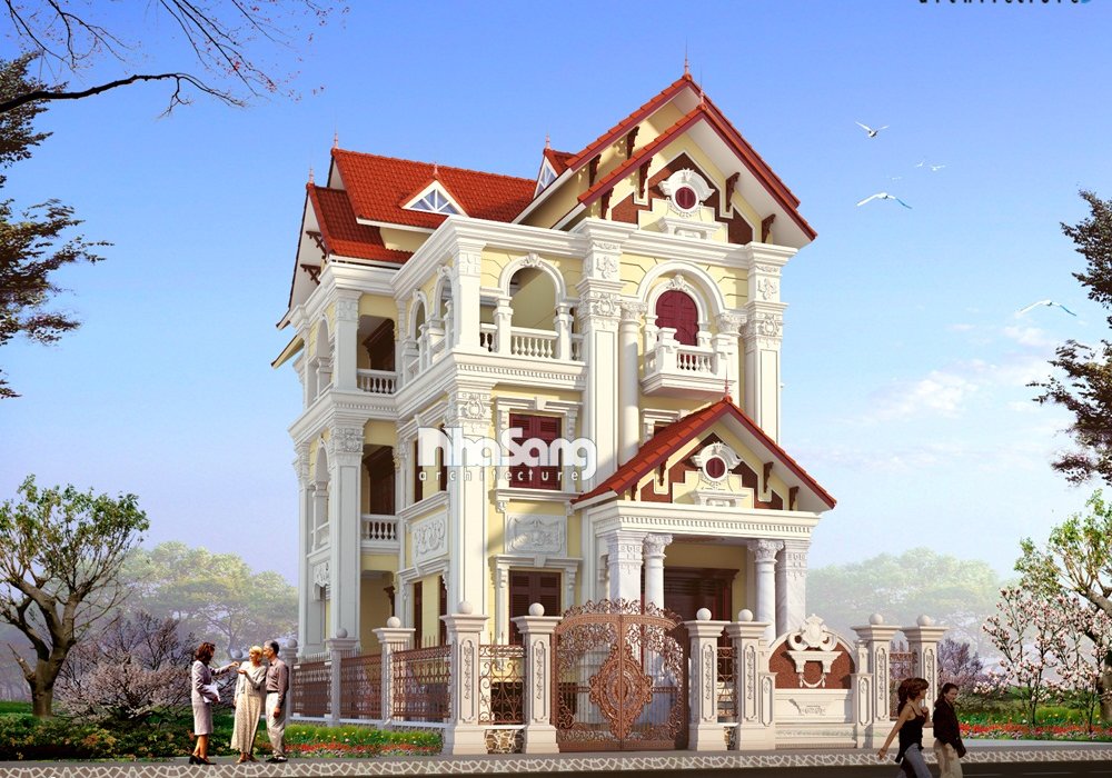 10 mẫu biệt thự mặt tiền 9m - thiết biệt thự đẹp