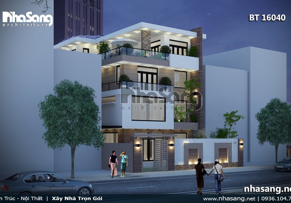 Thiết kế văn phòng kết hợp nhà ở BT16040