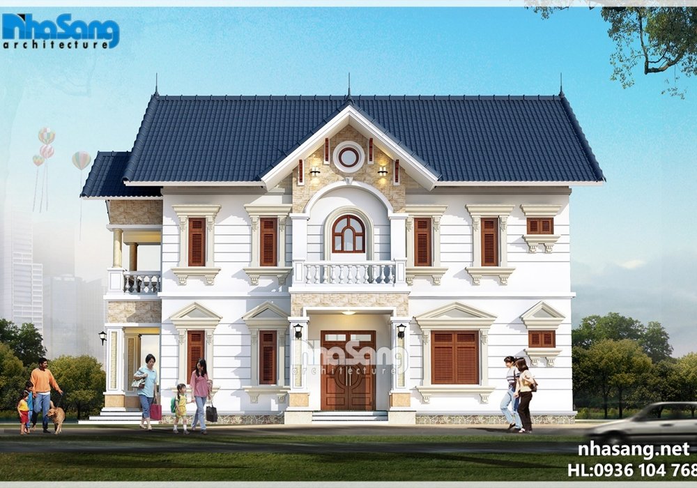 Biệt thự nhà vườn mặt tiền 9m 2 tầng mái thái BT15176