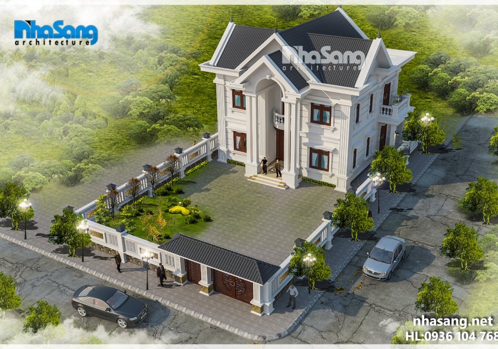 Biệt thự nhà vườn 2 tầng mặt tiền chính 12m và mặt tiền phụ 10.5m BT16017