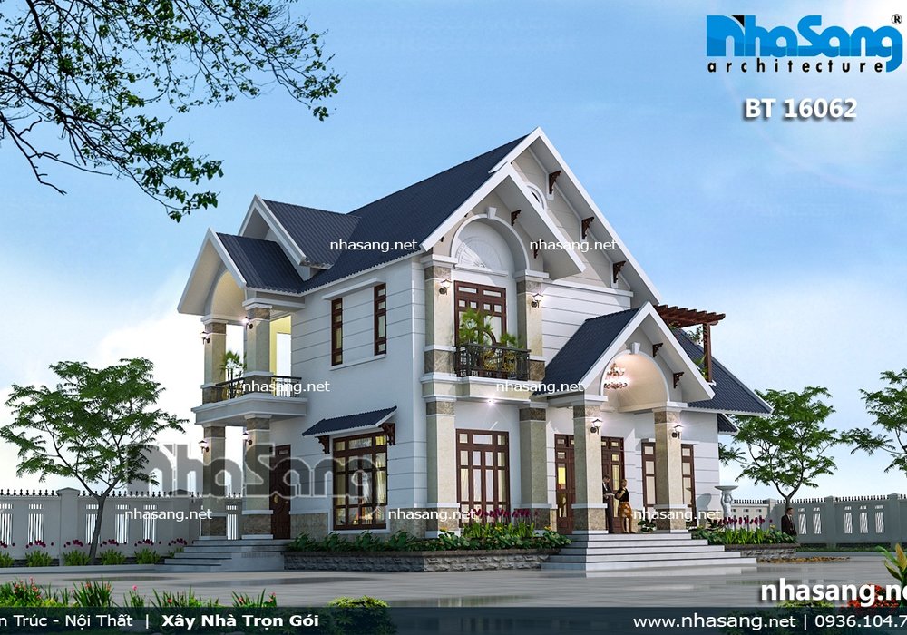 Nhà vườn Châu Âu 2 tầng BT16062
