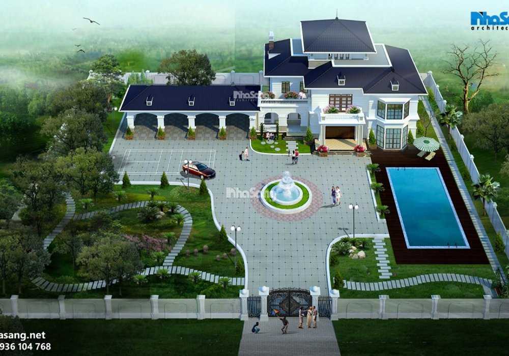 Thiết kế dinh thự trên mảnh đất 2500m2 BT14165
