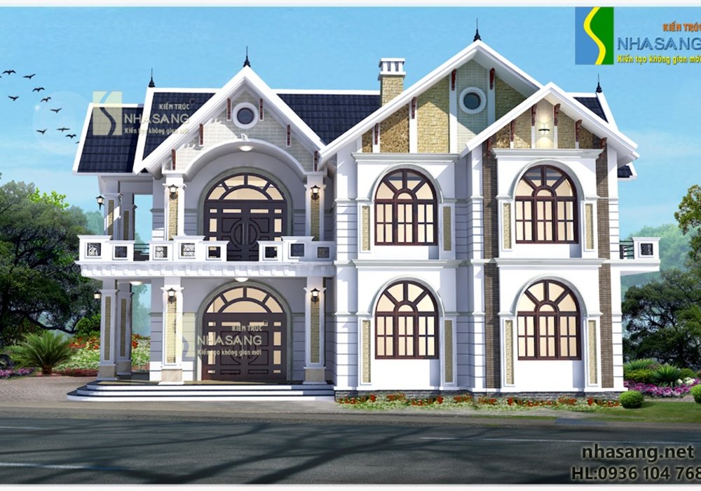 Biệt thự nhà vườn chơi mái độc đáo BT15117