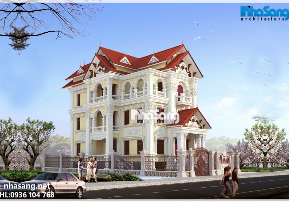 Biệt thự cao cấp: Hải Phòng BT14180 kiến trúc Pháp