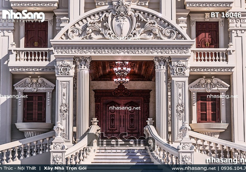 Thiết kế biệt thự siêu lâu đài BT16046 | Top 100 Lâu đài -Dinh thự đẹp nhất