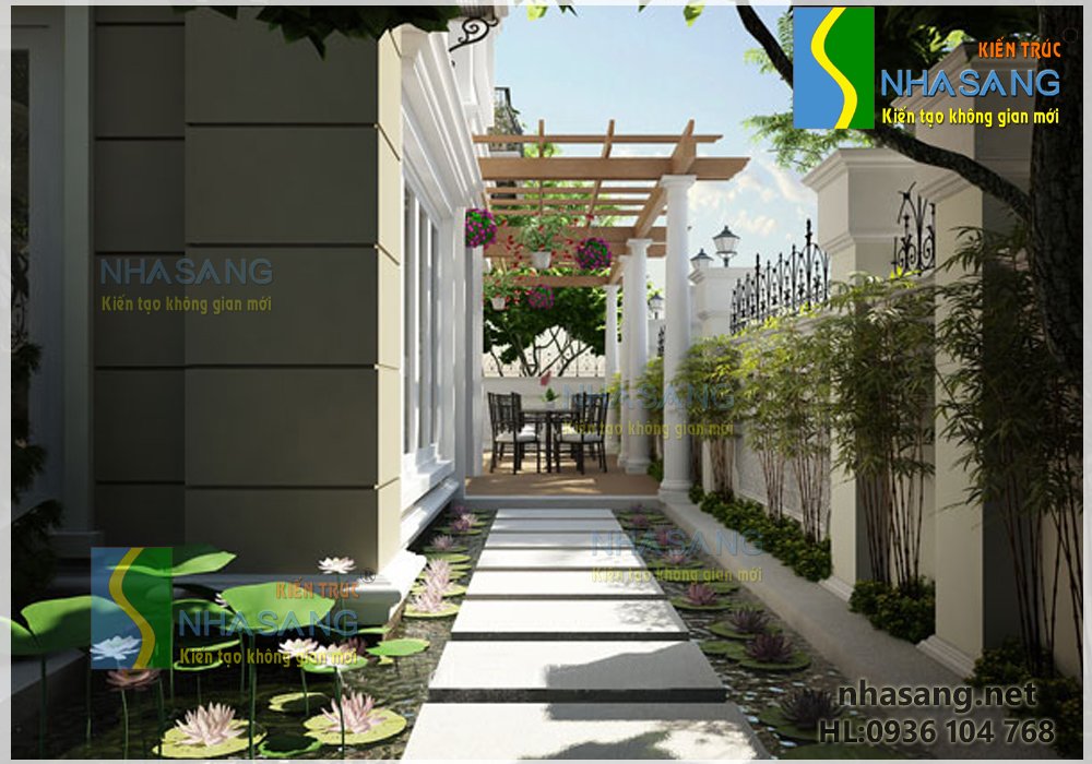 Mẫu thiết kế biệt thự tân cổ điển 3 tầng 12mx12m BT14083