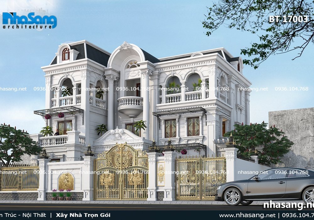 Biệt thự tân cổ điển bề thế đẳng cấp BT17003