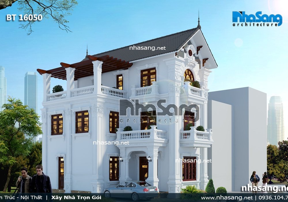 Mẫu nhà kiểu Pháp đẹp BT16050