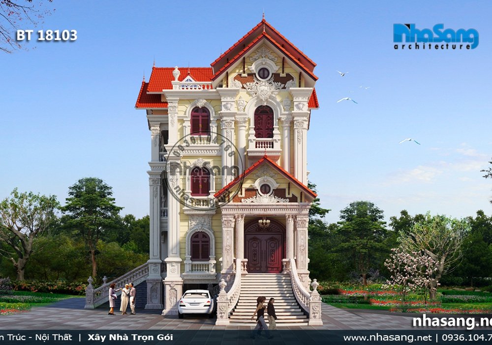 Biệt thự Như Ý không góc chết từ ngoại thất đến tất cả các không gian nội thất bên trong BT18103