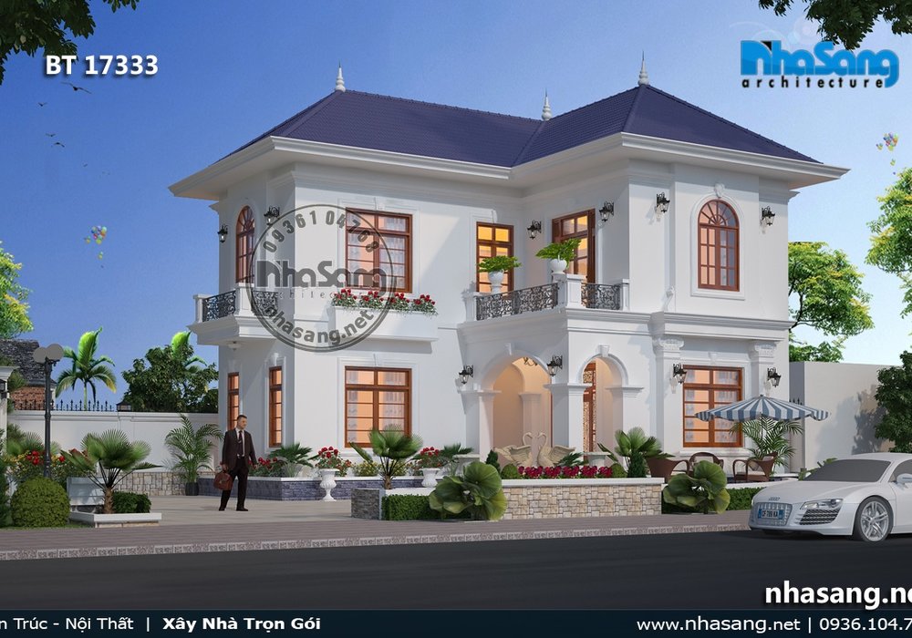 12 Mẫu biệt thự vườn 2 tầng đẹp nhất ưa chuộng nhất