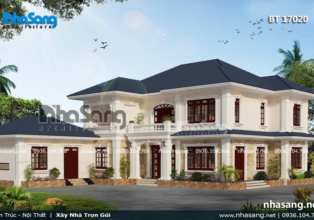 12 Mẫu biệt thự vườn 2 tầng đẹp nhất ưa chuộng nhất