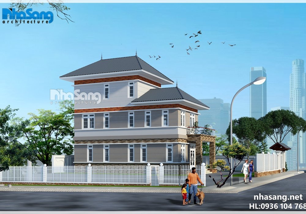 Biệt thự nhà vườn chữ L 3 tầng sang trọng - hòa mình vào thiên nhiên BT16013