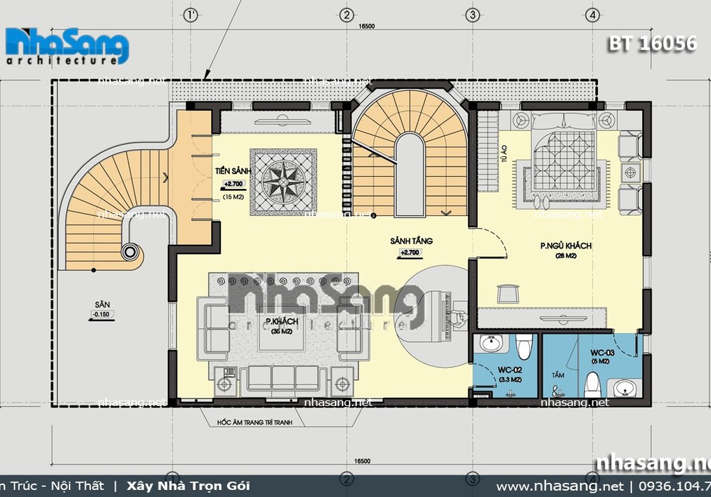 Lâu đài 4 tầng kiểu Pháp cổ điển BT16056