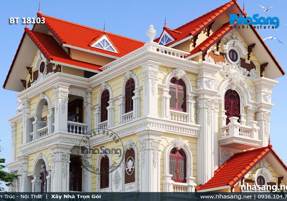 Biệt thự Như Ý không góc chết từ ngoại thất đến tất cả các không gian nội thất bên trong BT18103