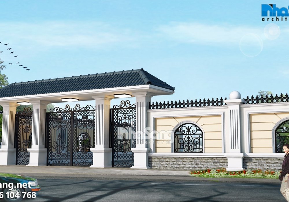 Thiết kế dinh thự - Biệt thự nhà Châu Âu BT15019