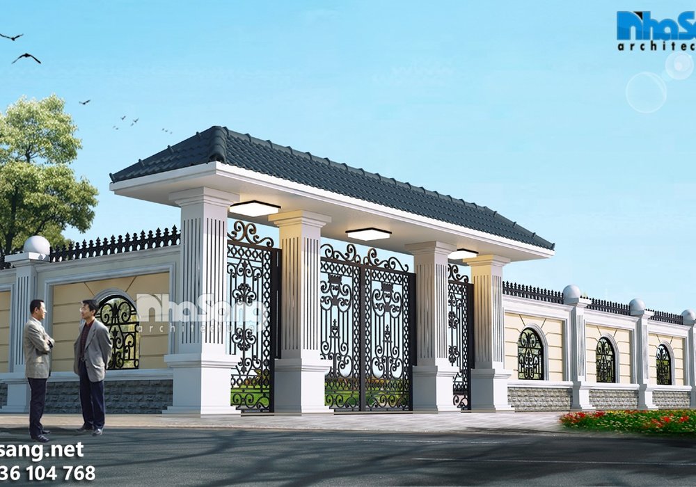 Thiết kế dinh thự 6 tỷ kiến trúc Châu Âu BT15019