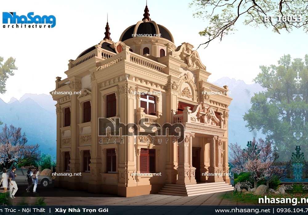 Biệt thự lâu đài kiên cố 2 tầng BT16053