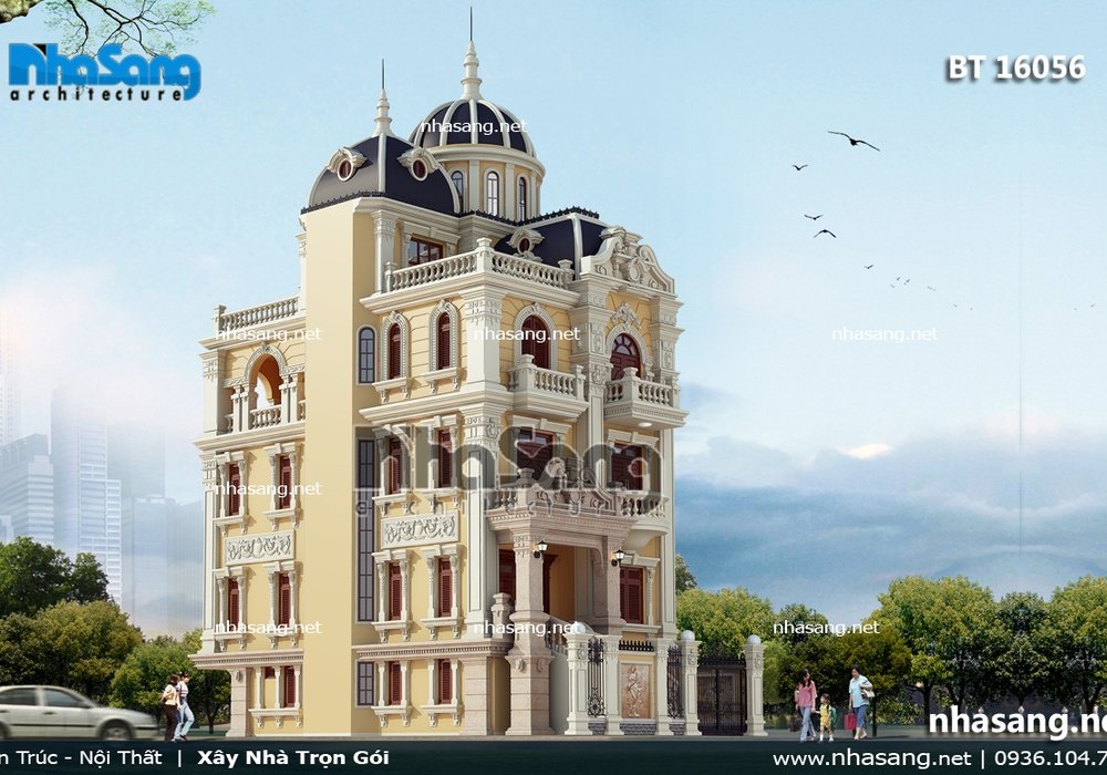 Lâu đài 4 tầng kiểu Pháp cổ điển BT16056